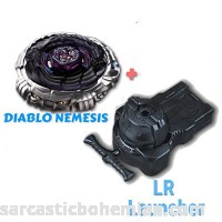 BB-122 Diablo Nemesis XD 4D System Battling Top 4D Bey Battling Top Blade BB122 Starter Set with L-R String BeyLauncher Spins Both Left & Right B07DCK1751